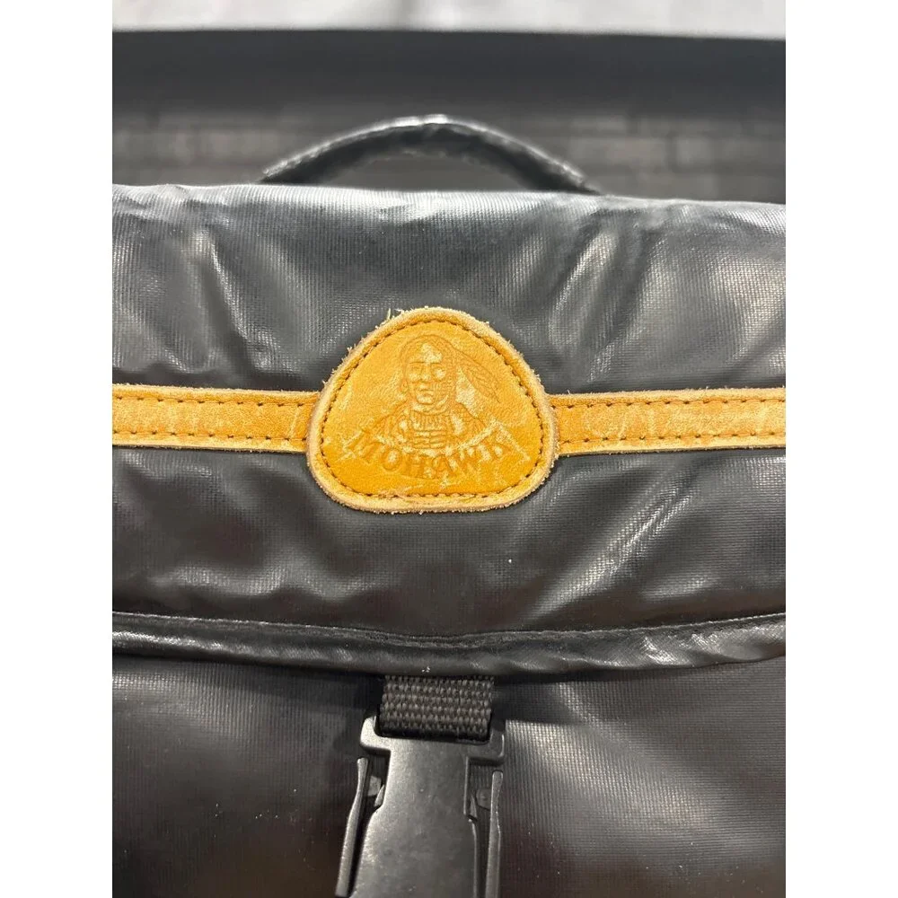 Vintage Mohawk Padded Camera Bag Black With Yellow Logo Patch & Adjustable Strap